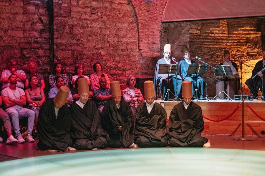 Istanbul: Hodjapasha Whirling Dervishes Show & Exhibition - The dervishes enter with formality and purpose