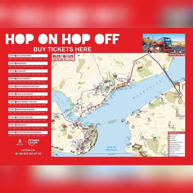 Istanbul Hop On Hop Off Bus24 Hours Ticket - Şişhane connects the sightseeing route with city movement