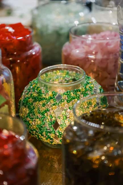 Istanbul: Mosaic Candle Holder Workshop - Tea, Turkish Delight, and the Drying Break