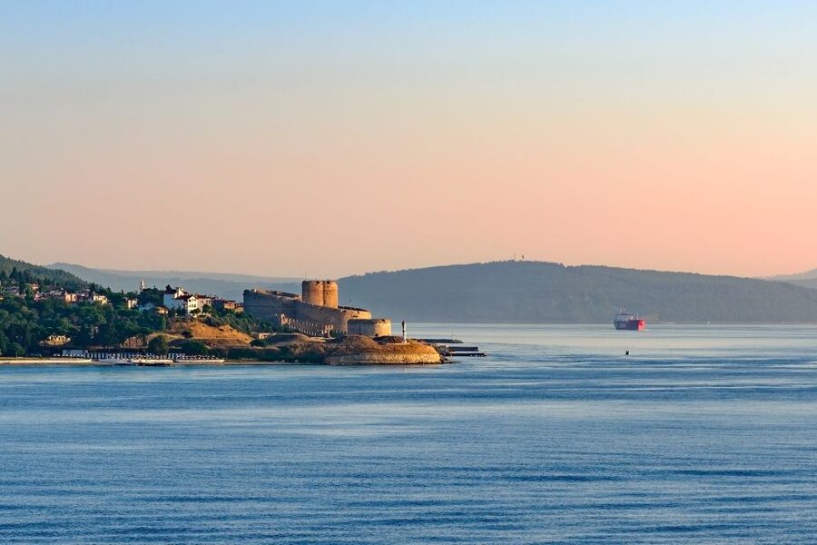 Istanbul: Troy Guided Bus Tour with Ferry Tickets & Lunch - Walking through the ruins of Troy