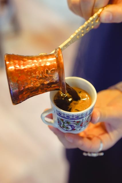 Istanbul: Turkish Coffee Making and Fortune Telling Workshop - Tasting different coffees with Turkish delight