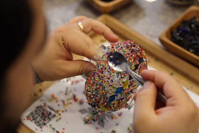 Istanbul: Turkish Mosaic Lamp Workshop in Galata – All Included - The finished lamp and taking it home