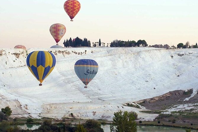 Pamukkale Hot Air Balloon w/Flight Certificates,Champagne Toast & Hotel Transfer - Why Pamukkale looks best from a balloon