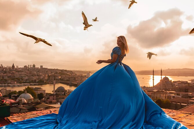 Rooftop Flying Dress Photo Shoot in Istanbul - What the Istanbul rooftop setting gives you