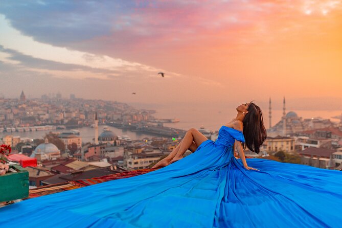 Rooftop Flying Dress Photo Shoot in Istanbul - Choosing the dress, crown, and jewelry
