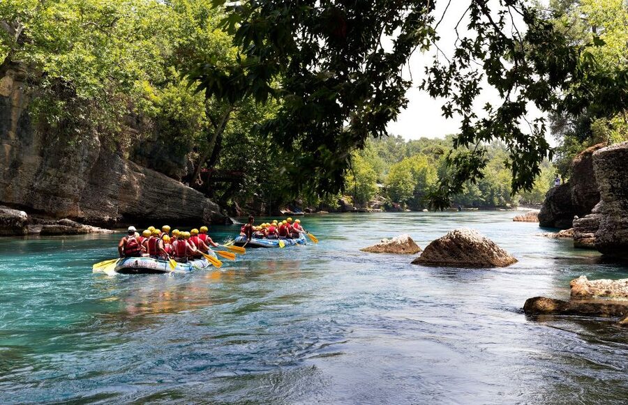 Side: Koprulu Canyon Whitewater Rafting with Lunch - Swimming in clear spring water