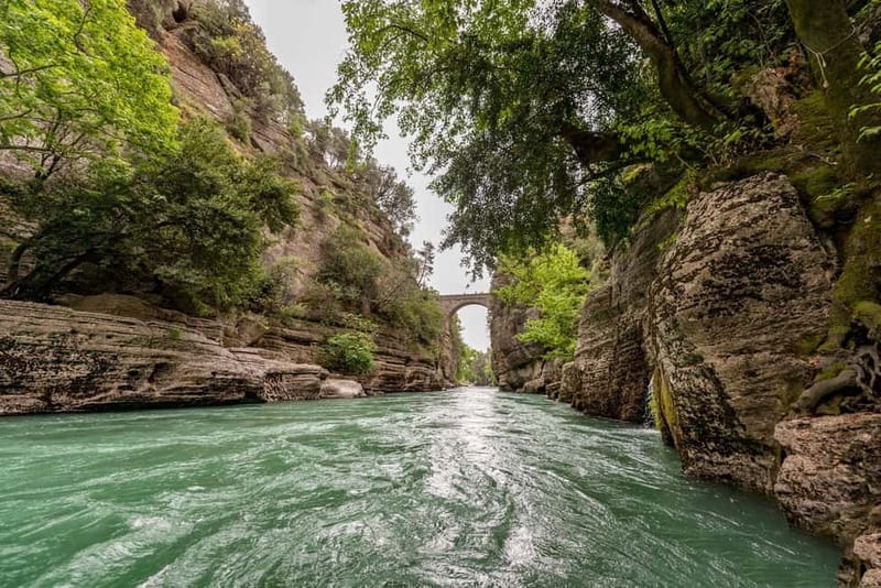 Side: Koprulu Canyon Whitewater Rafting with Lunch - Köprülü Canyon scenery beyond the rapids