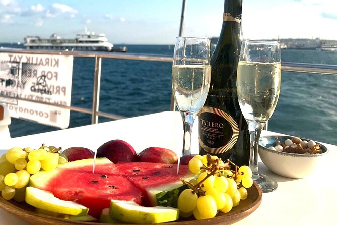 Sunset or Daytime Istanbul Guided Luxury Yacht Cruise with Snacks - Maiden’s Tower and Istanbul’s best photo subject
