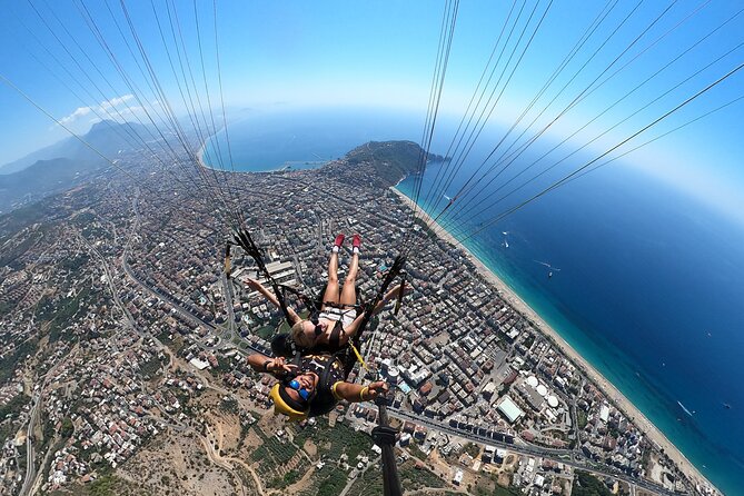 Tandem Paragliding in Alanya, Antalya Turkey with a Licensed Guide - Landing on Cleopatra Beach