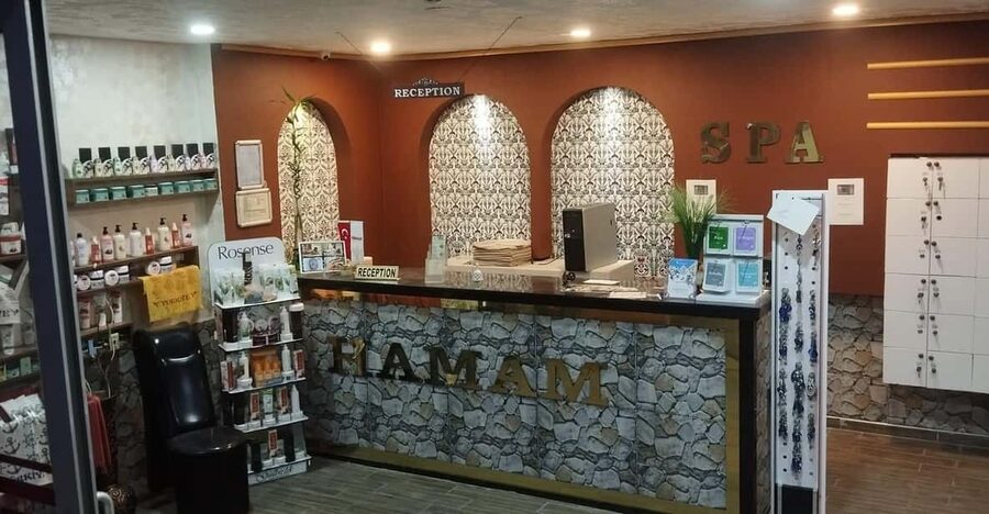 Turkish Bath and Aloevera Massage Dr. Fish with Transfers. - The heated marble stone is where the hammam begins